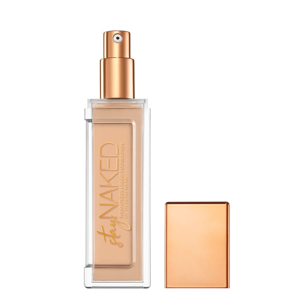 Opened bottle of Urban Decay Stay Naked Foundation.